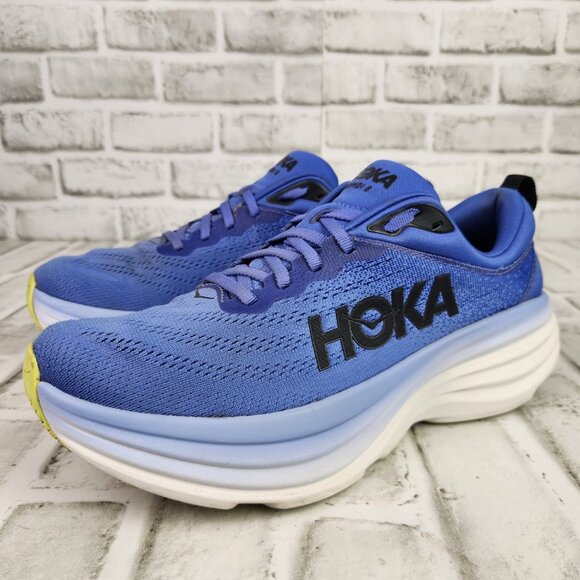 Hoka One One Bondi 8 Women's Sz 10 B Blue Running Walk Gym Athletic Comfort Shoe - Picture 3 of 10